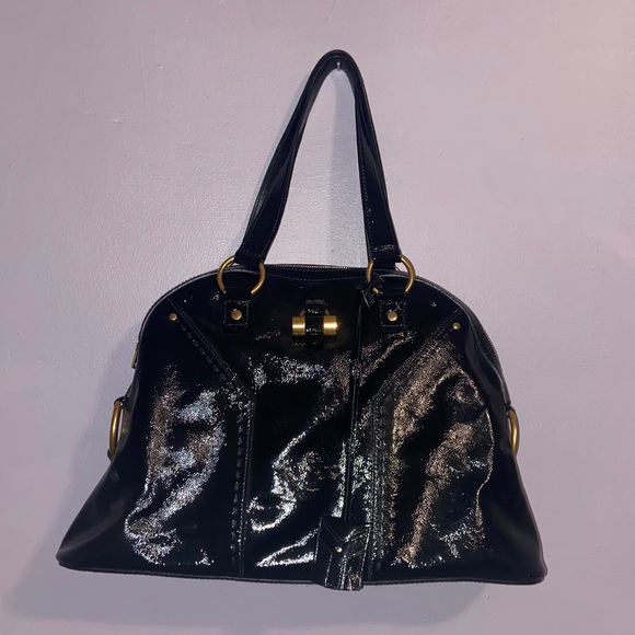 YSL Muse Enamel Patent Handbag - Picture 3 of 16